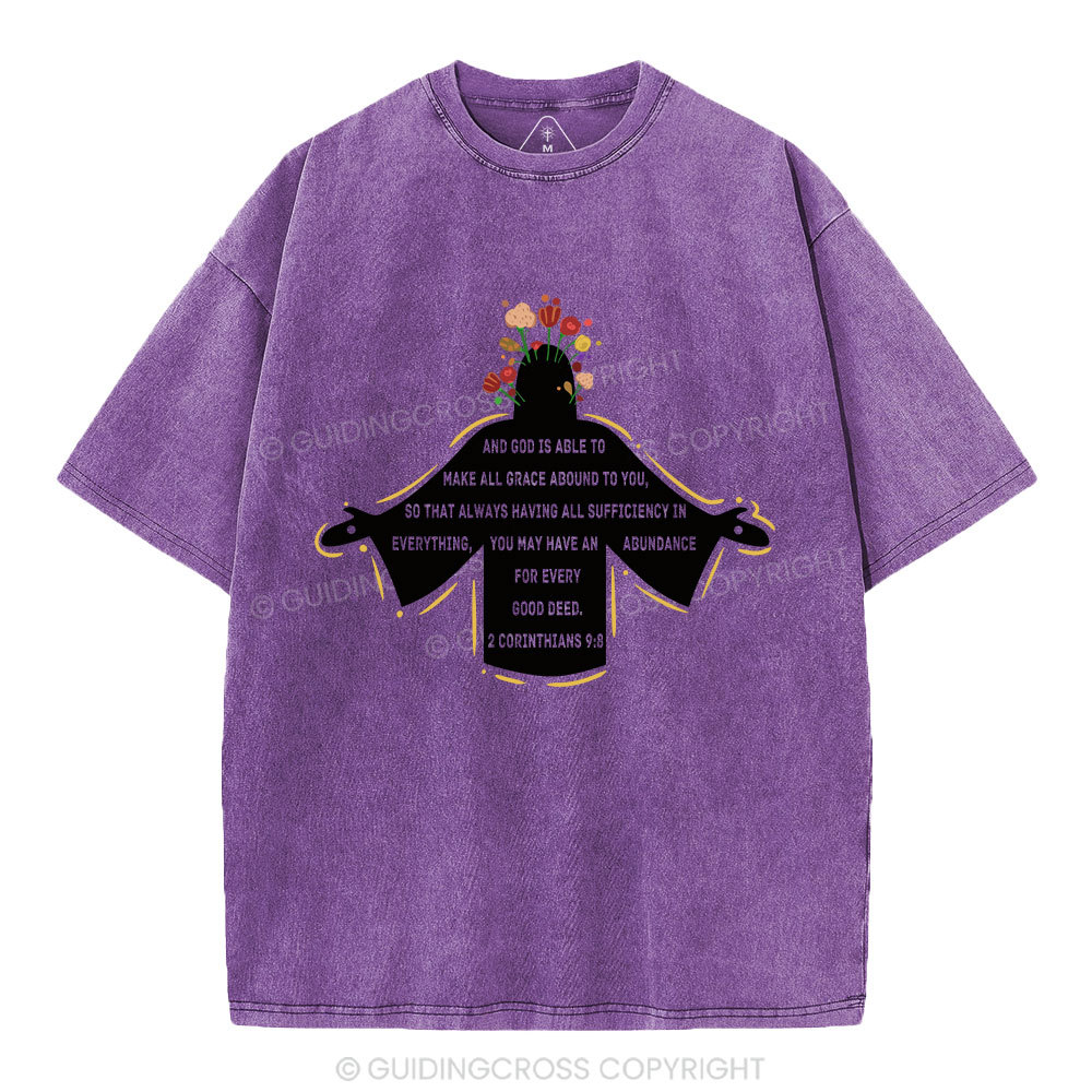 God Is Able To Make Grace Christian Washed T-Shirt