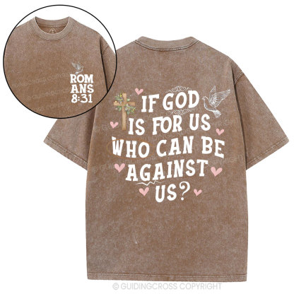 If God Is For Us Christian Washed T-Shirt