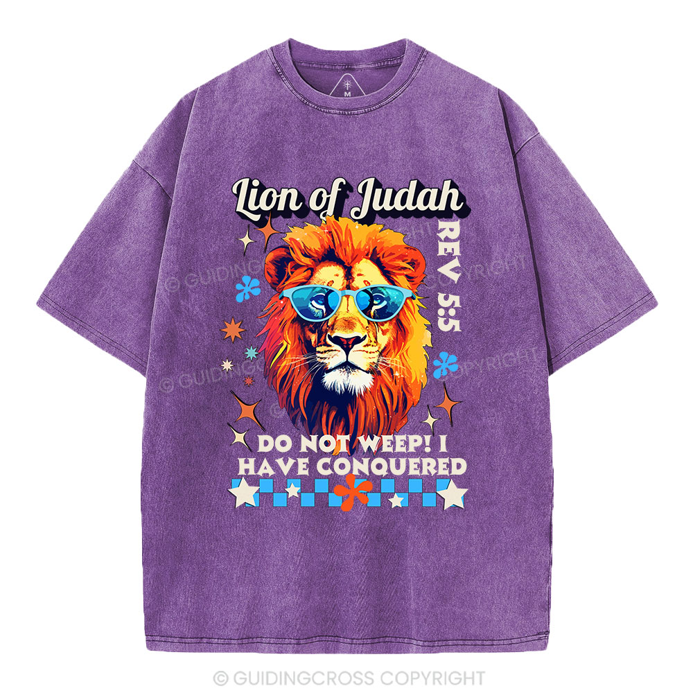 Lion Of Judah Christian Washed T-Shirt
