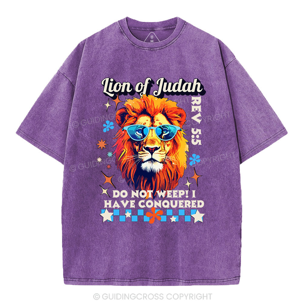 Lion Of Judah Christian Washed T-Shirt