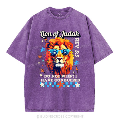 Lion Of Judah Christian Washed T-Shirt