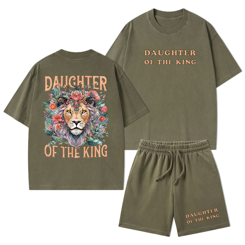 Daughter Of The King Christian Washed T-Shirt & Shorts