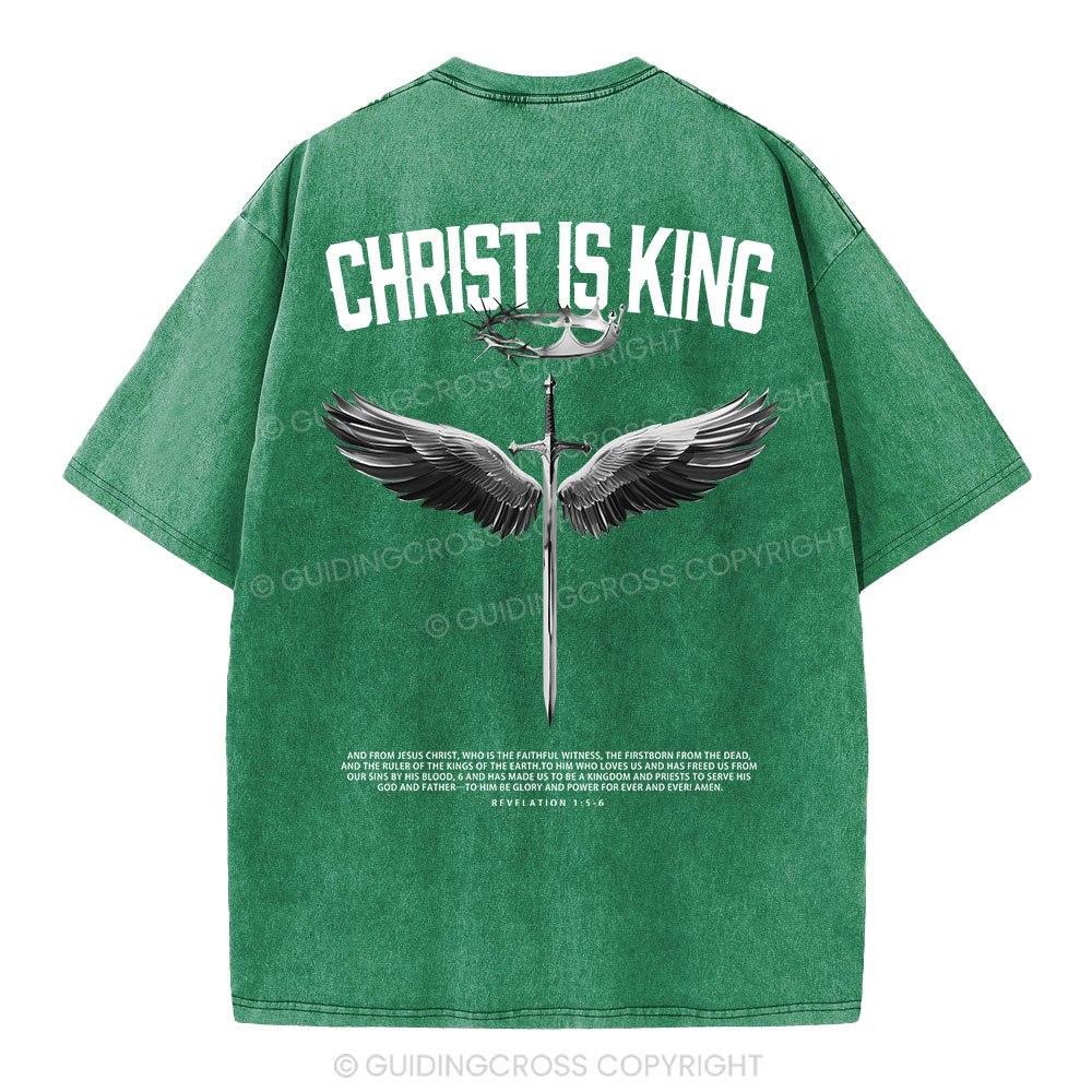 Christ Is King Christian Washed T-Shirt