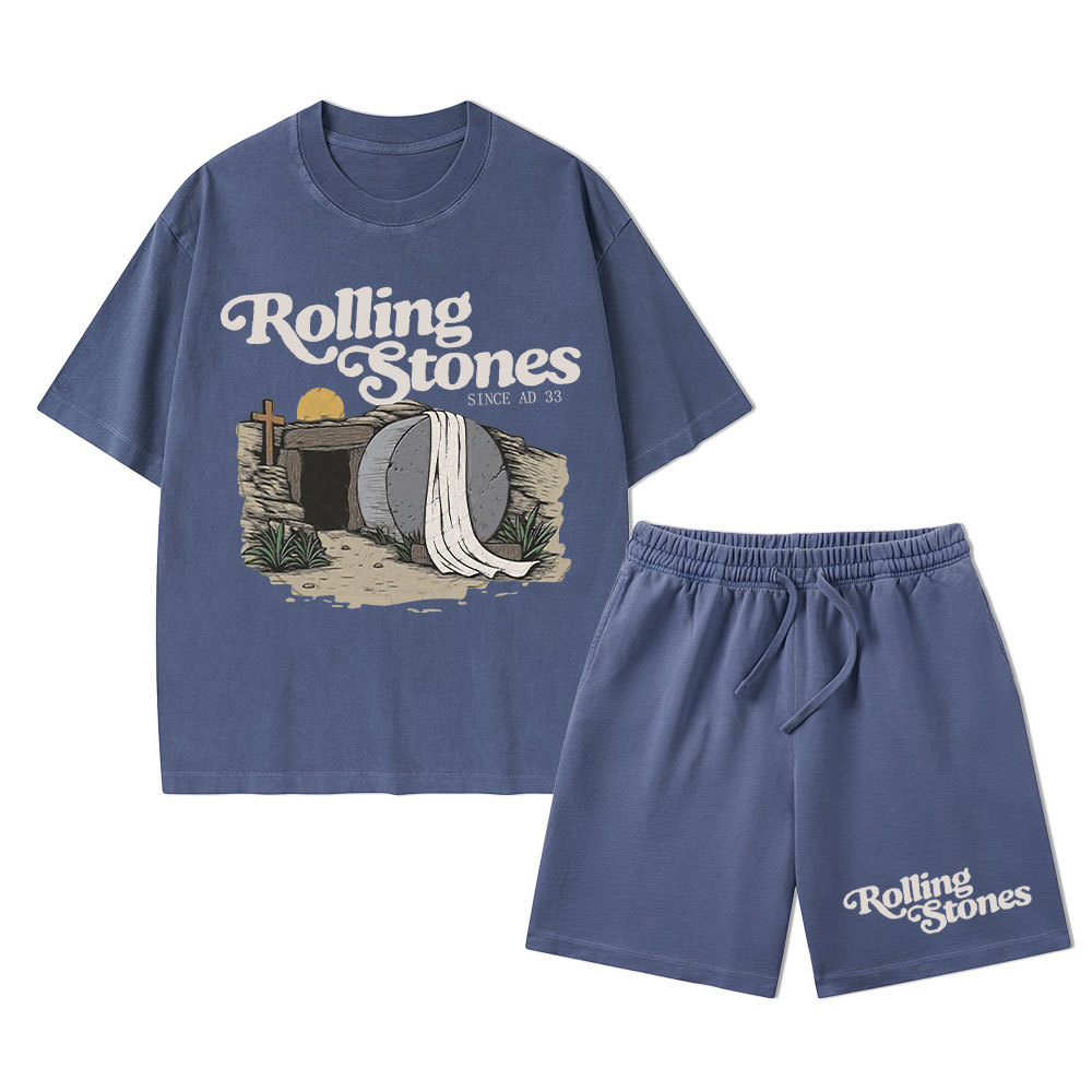 Rolling Stone Christian Washed T-Shirt & Shorts