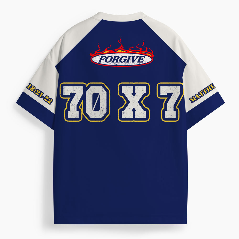 70 x 7 Forgive Oversized All-Over Print Christian T-Shirt