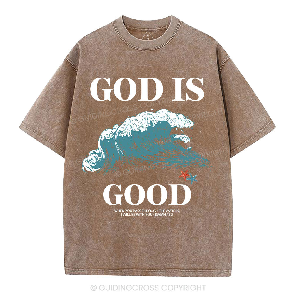 God Is Good Christian Washed T-Shirt