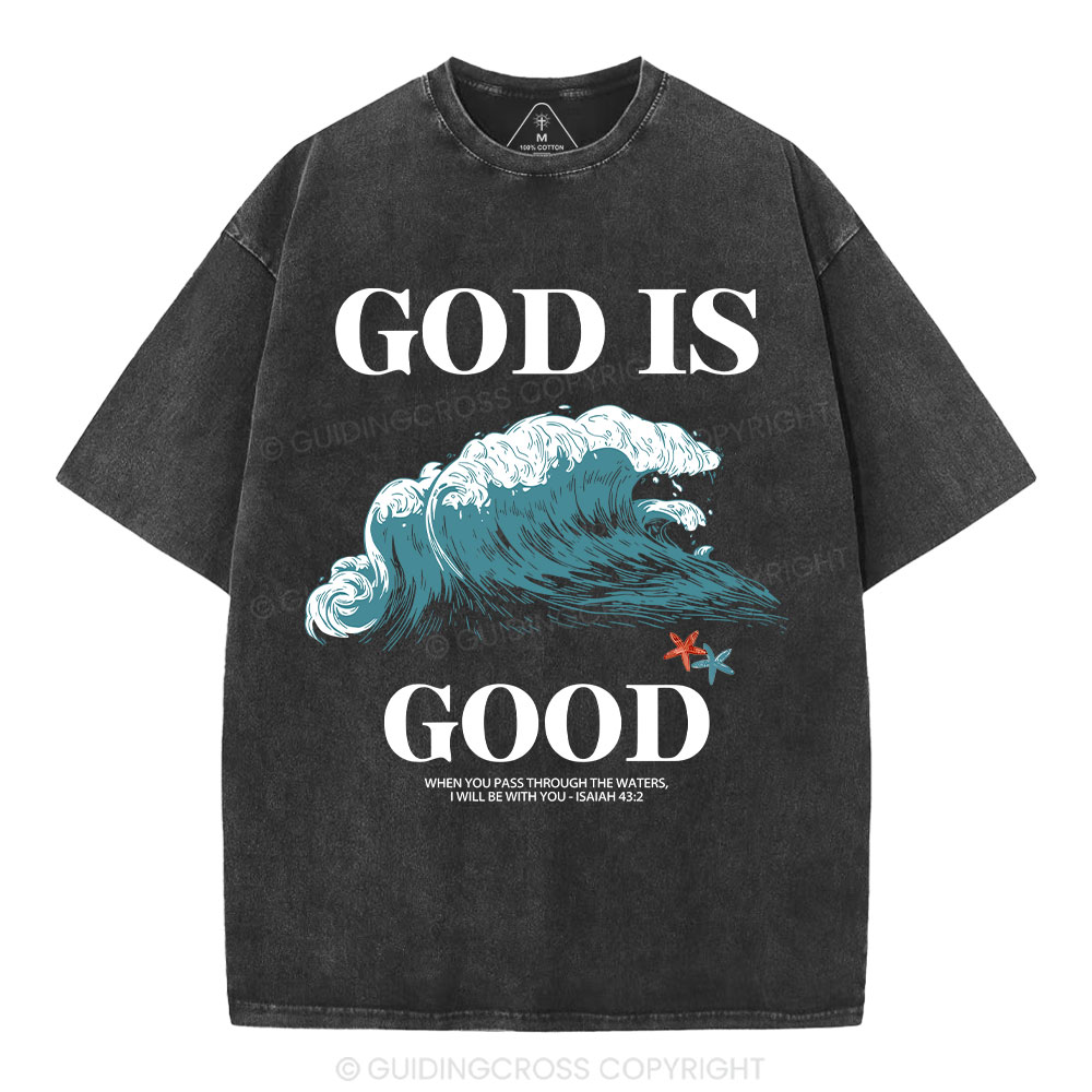 God Is Good Christian Washed T-Shirt