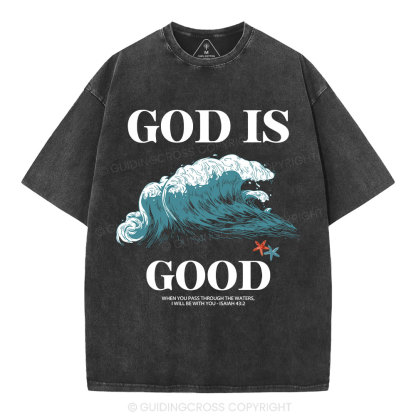 God Is Good Christian Washed T-Shirt