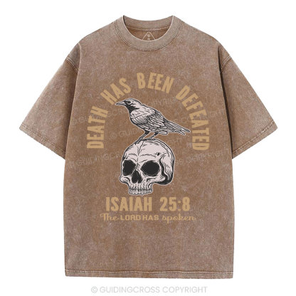 Death Has Been Defeated Christian Washed T-Shirt