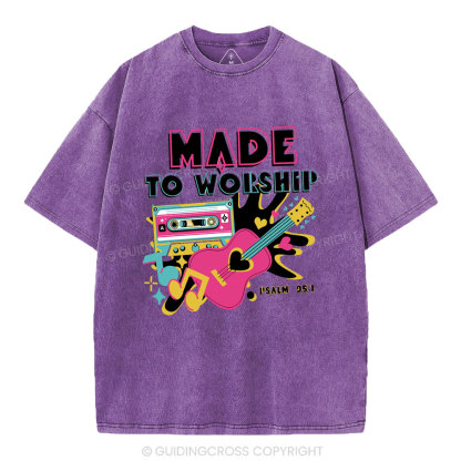 Made To Worship Christian Washed T-Shirt