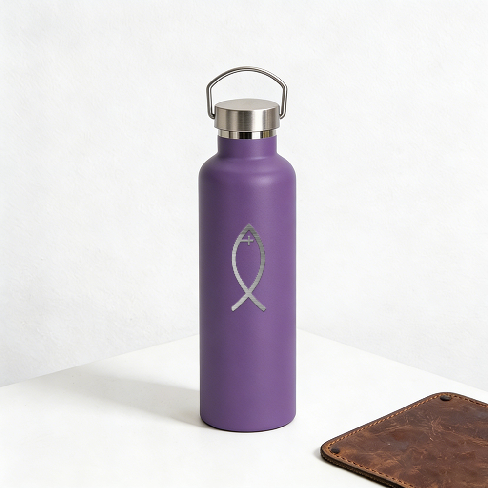 Christian Stainless Steel Insulated Sports Bottle with Handle