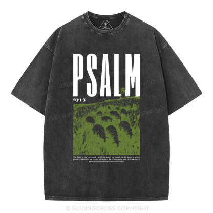 The Lord Is My Shepherd Christian Washed T-Shirt