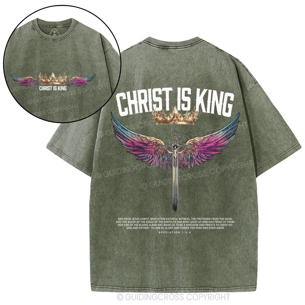 Christ Is King Christian Washed T-Shirt