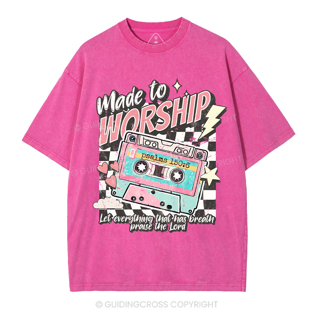 Made To Worship Christian Washed T-Shirt
