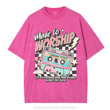 Made To Worship Christian Washed T-Shirt