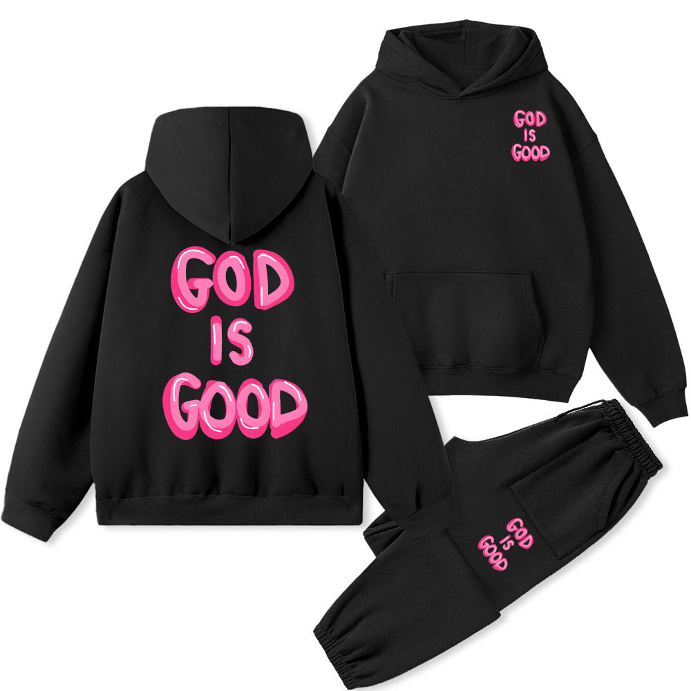 God Is Good Christian Premium Fleece Hoodie Set