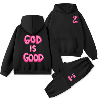 God Is Good Christian Premium Fleece Hoodie Set
