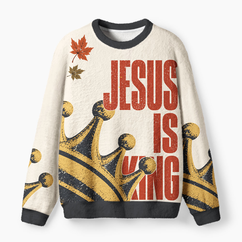 Jesus Is King Christian Lightweight Sweater
