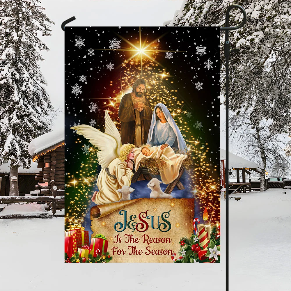 Jesus Is The Reason For The Season Christmas Christian Flag