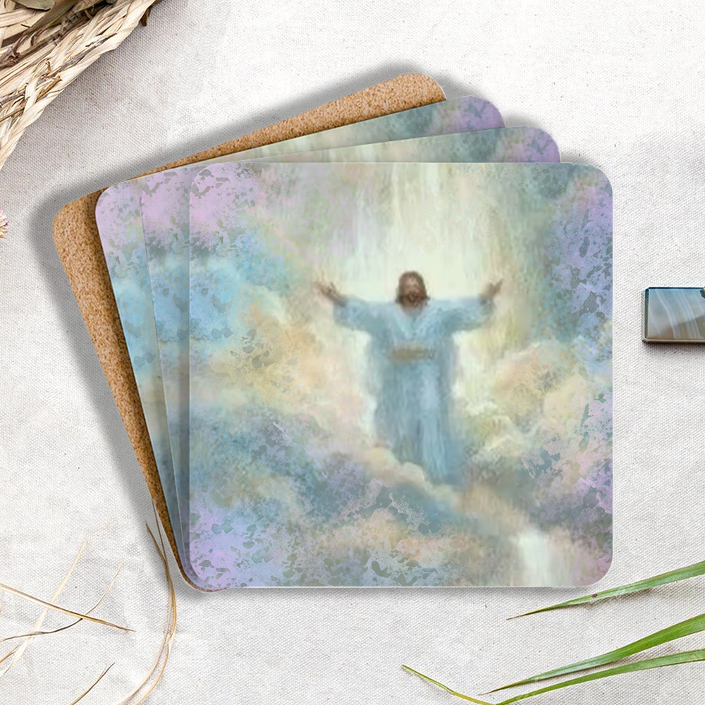 He Is Risen Christian Wooden Printed Coasters 