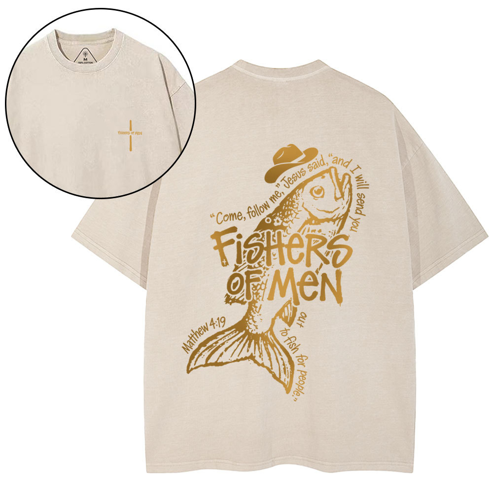 Fsihers Of Man Christian Washed T-Shirt