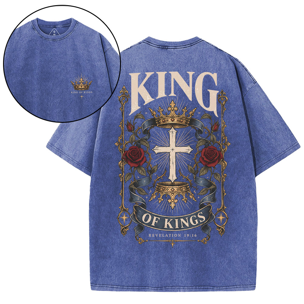 King Of Kings Christian Washed T-Shirt