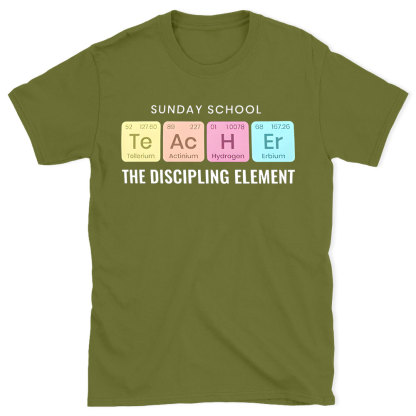 Sunday School The Discipling Element Christian T-Shirt