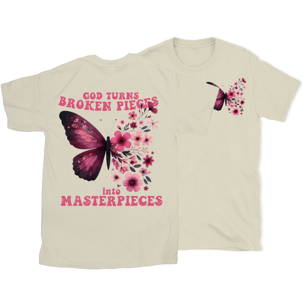 God Turns Broken Pieces Into Masterpieces Christian T-Shirt
