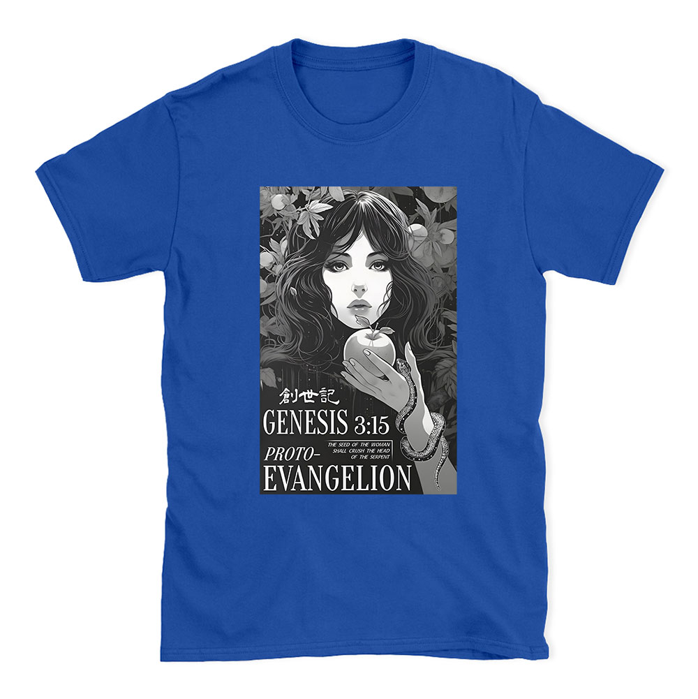 Retro Bible Print Genesis Evangelion Christian T-Shirt