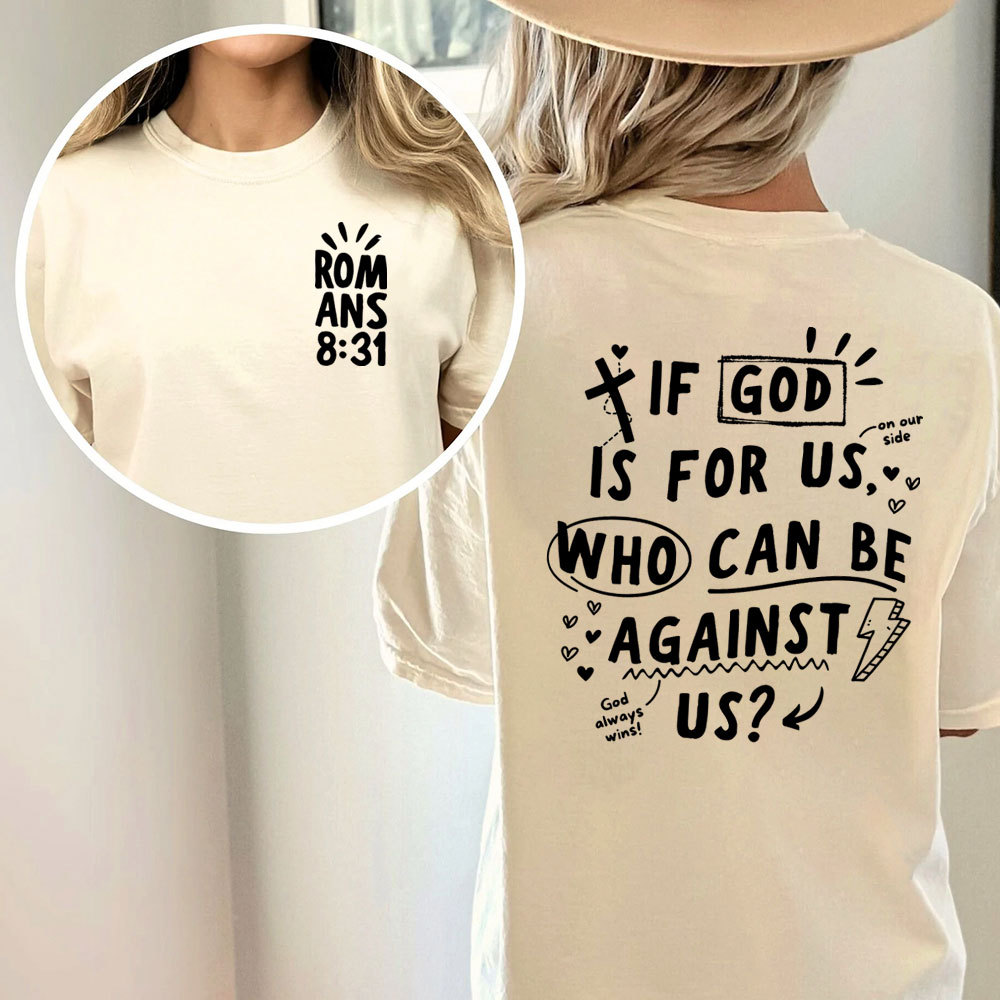 If God Is For Us Christian Washed T-Shirt