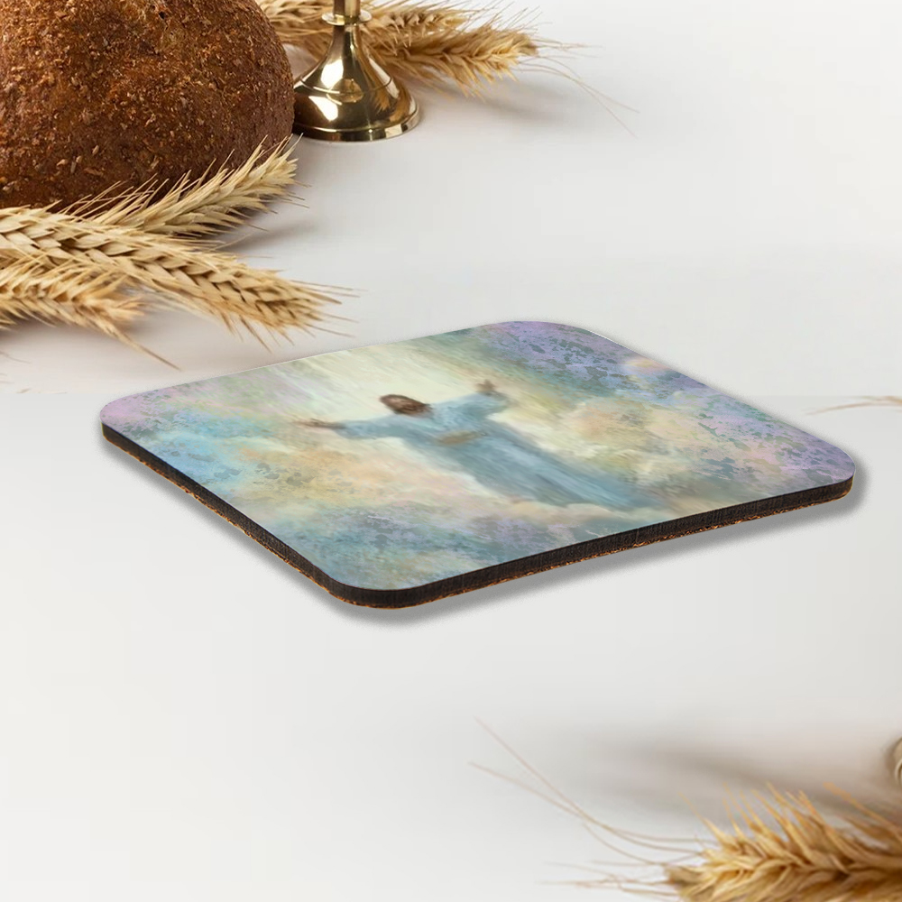 He Is Risen Christian Wooden Printed Coasters 