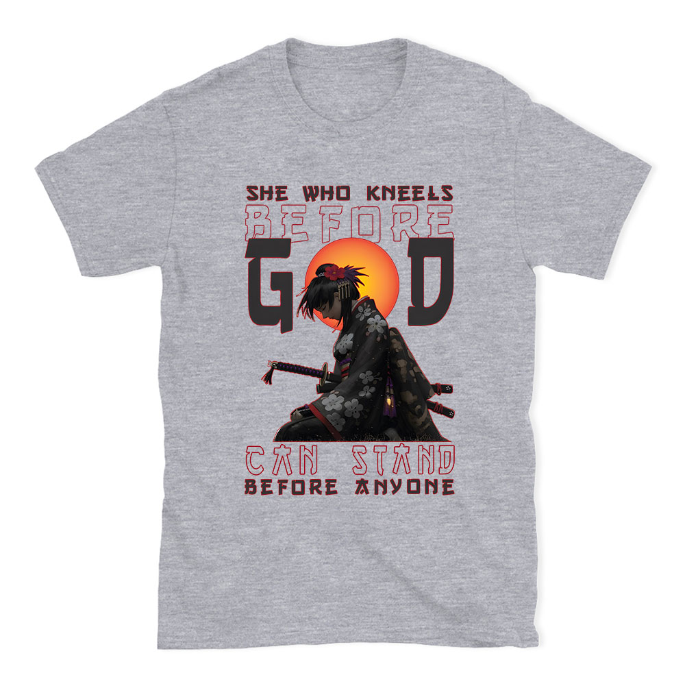 She Who Kneels Before God Christian T-Shirt
