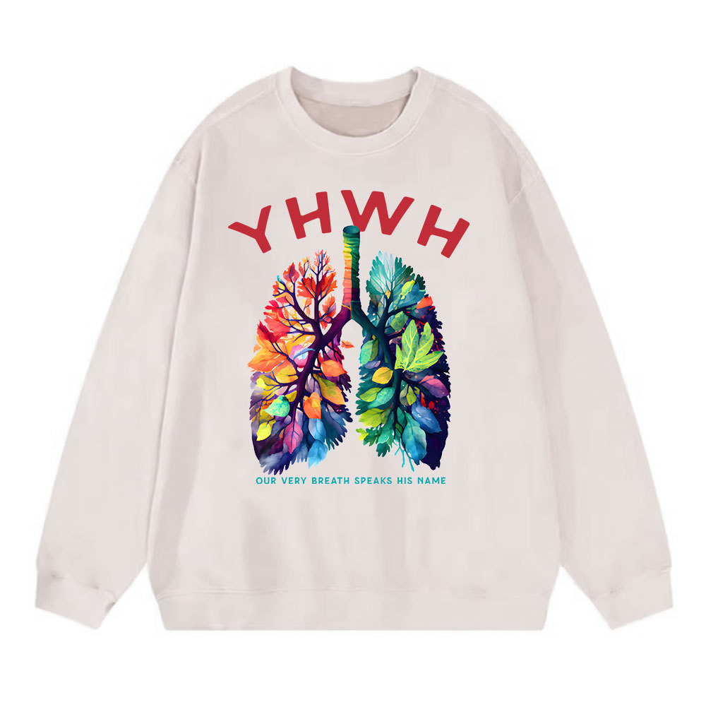 YHWH Leaf Christian Washed Sweatshirt