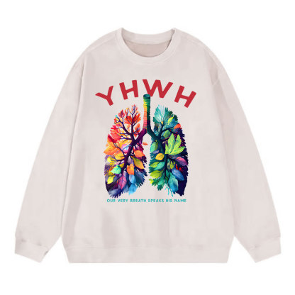 YHWH Leaf Christian Washed Sweatshirt