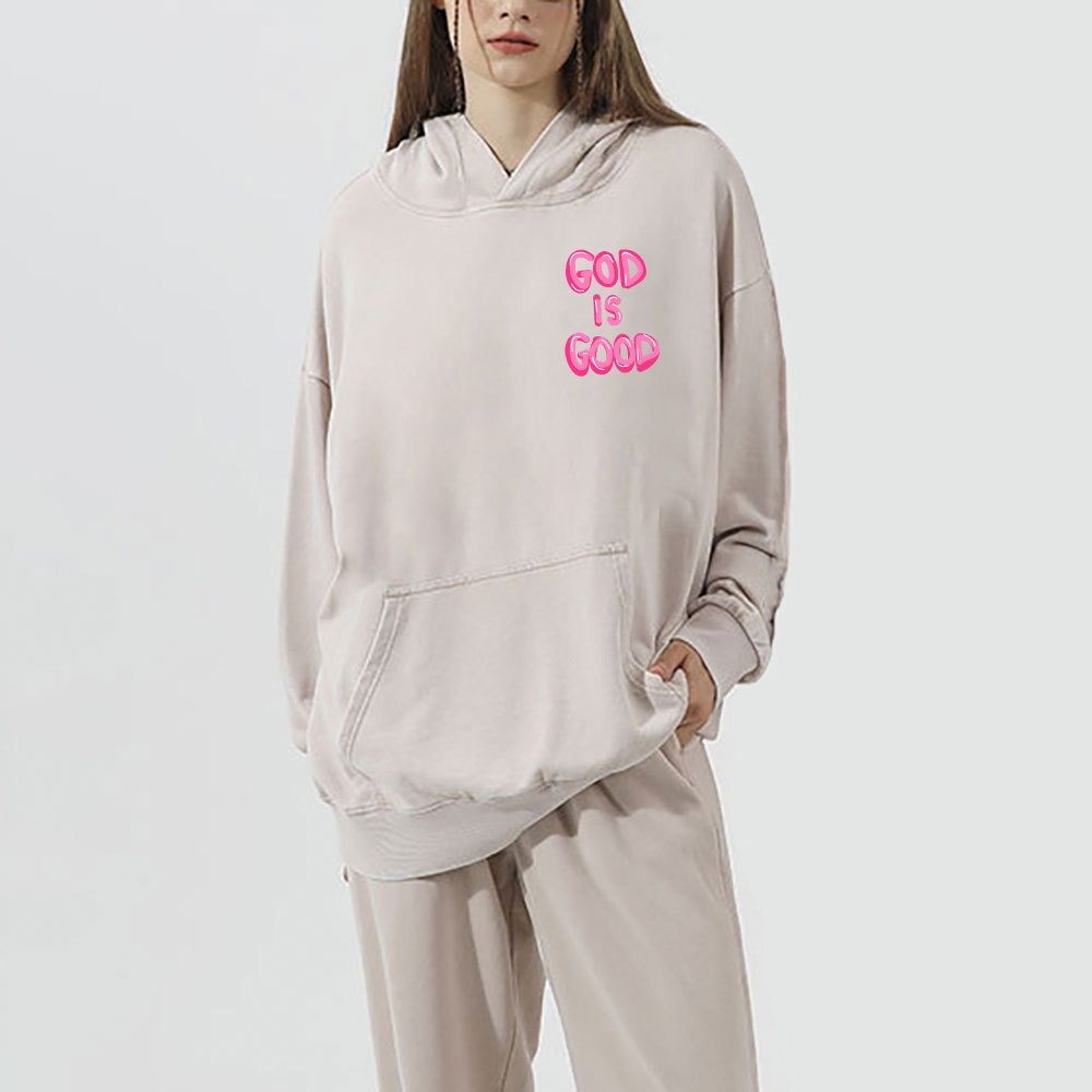God Is Good Christian Washed Hoodie 