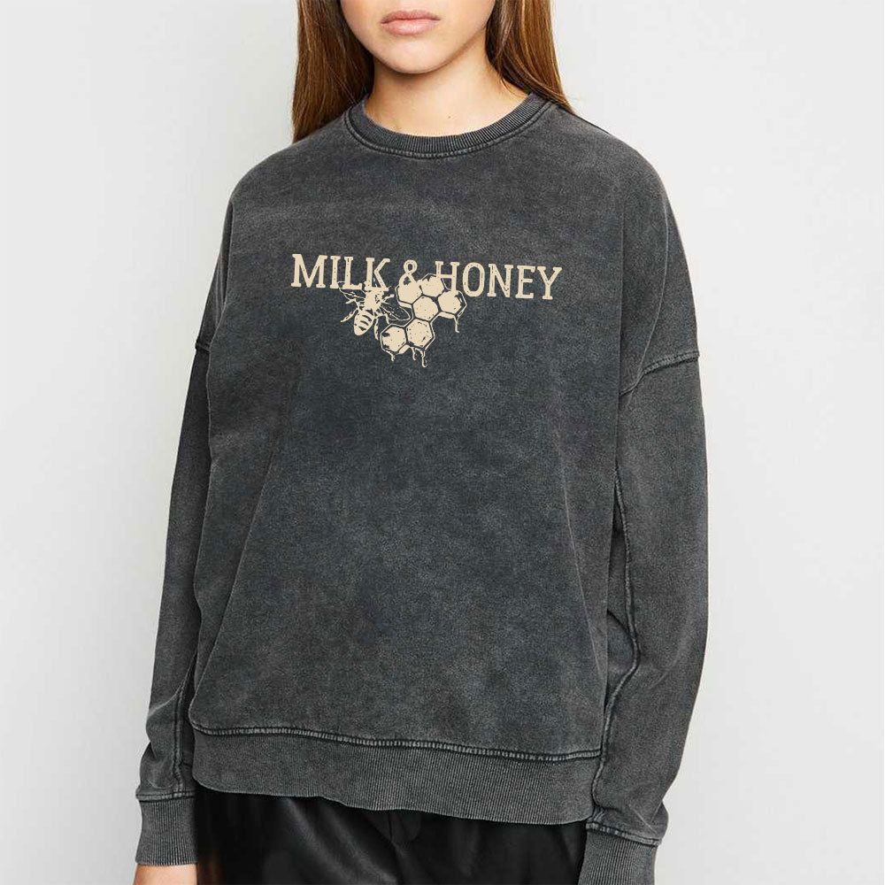 Milk And Honey Christian Washed Sweatshirt