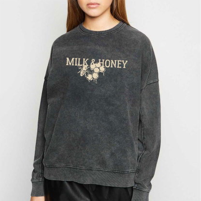 Milk And Honey Christian Washed Sweatshirt