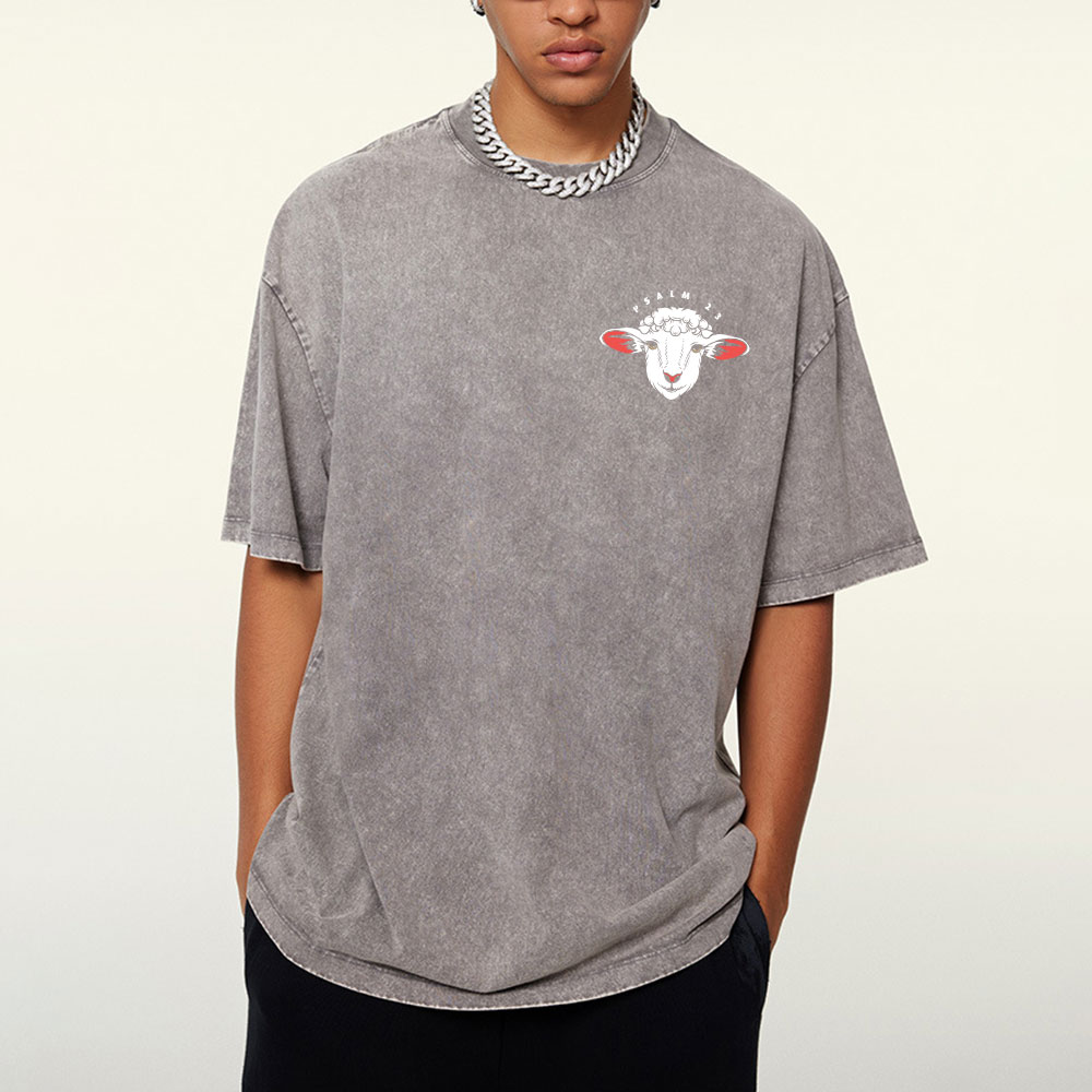 The Lord Is My Shepherd Christian Washed T-Shirt