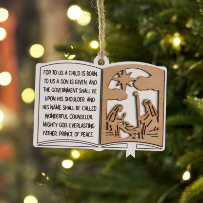 Christ Wooden Christmas Scripture Decorative Hanging