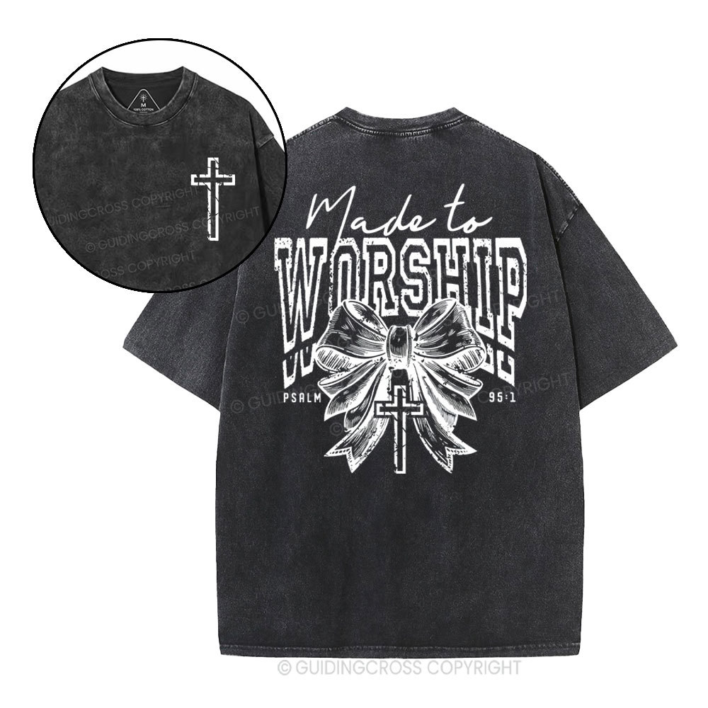 Double-sided sample washed T-Shirt Sale - GuidingCross