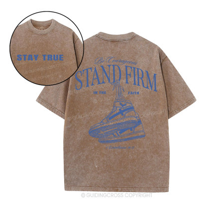 Stand Firm Christian Washed T-Shirt