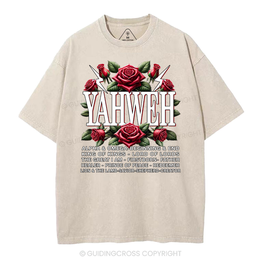 Yahweh Christian Washed T-Shirt