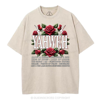 Yahweh Christian Washed T-Shirt