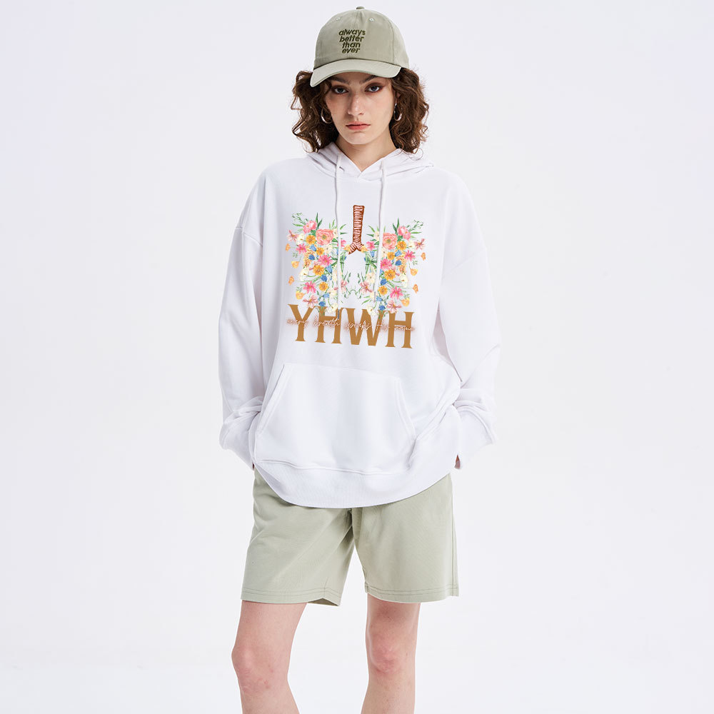 YHWH Floral Classic Christian Hoodie