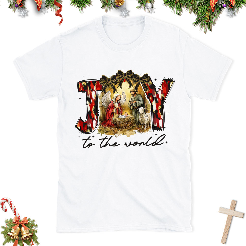 Joy To The World Christian Christmas T-Shirt