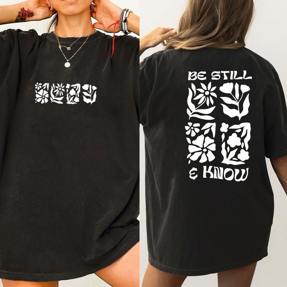 Be Still And Know Christian Washed T-Shirt