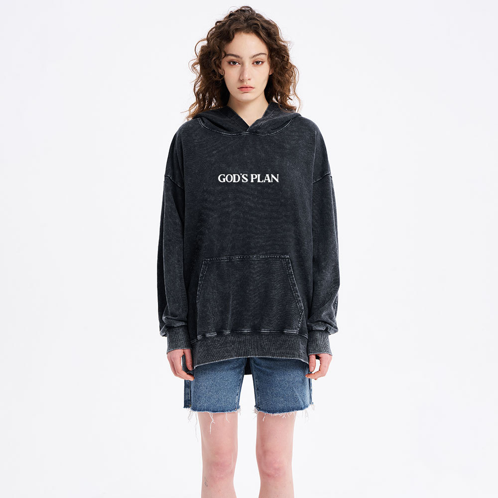 Your Plan And God's Plan Christian Washed Hoodie