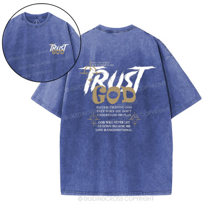 Trust God Christian Washed T-Shirt