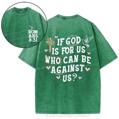 If God Is For Us Christian Washed T-Shirt
