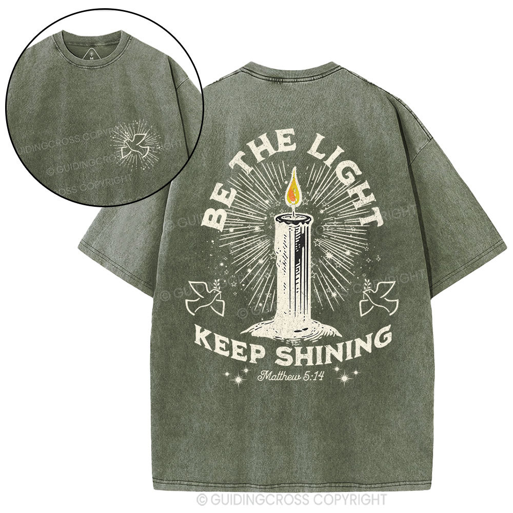 Be The Light Christian Washed T-Shirt